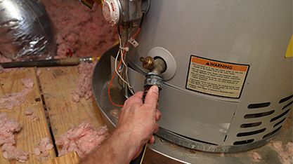 water heater getting maintenance